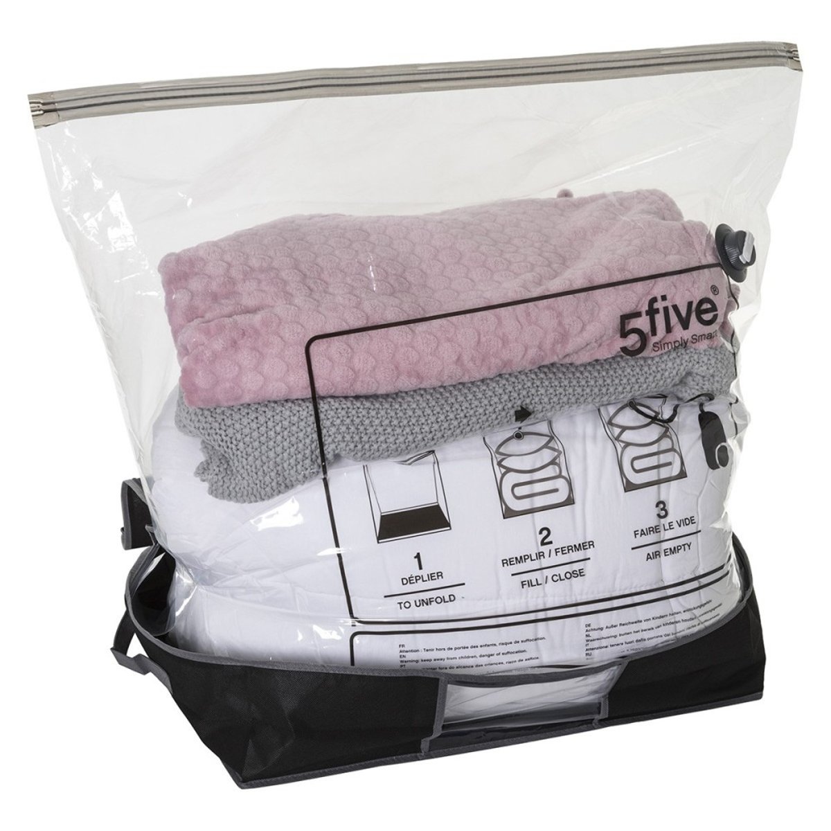 Housse De Rangement Sous Vide Air Store M noir, ATMOSPHERA