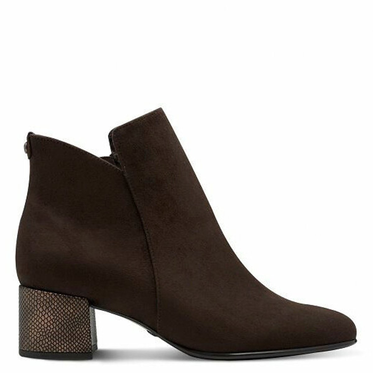 Bottines à talon marron foncé, TAMARIS