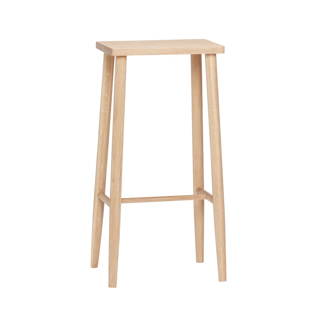 Tabouret de bar en placage de chêne et bois de chêne FOLK naturel, HUBSCH