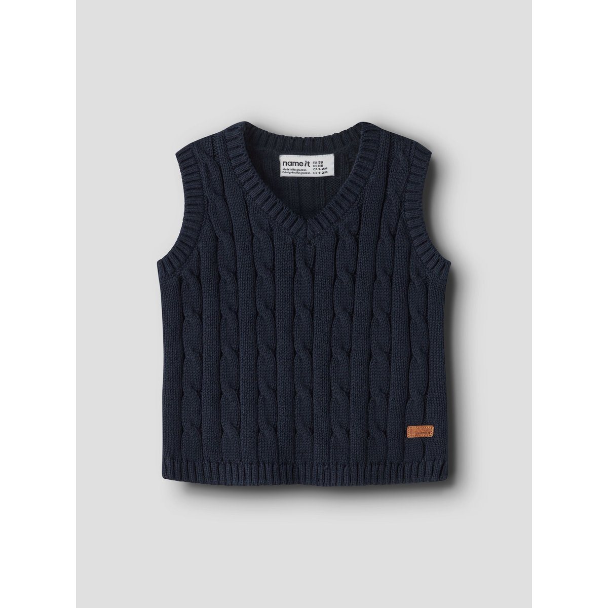 Gilet Tricoté bleu - navy blazer1, NAME IT