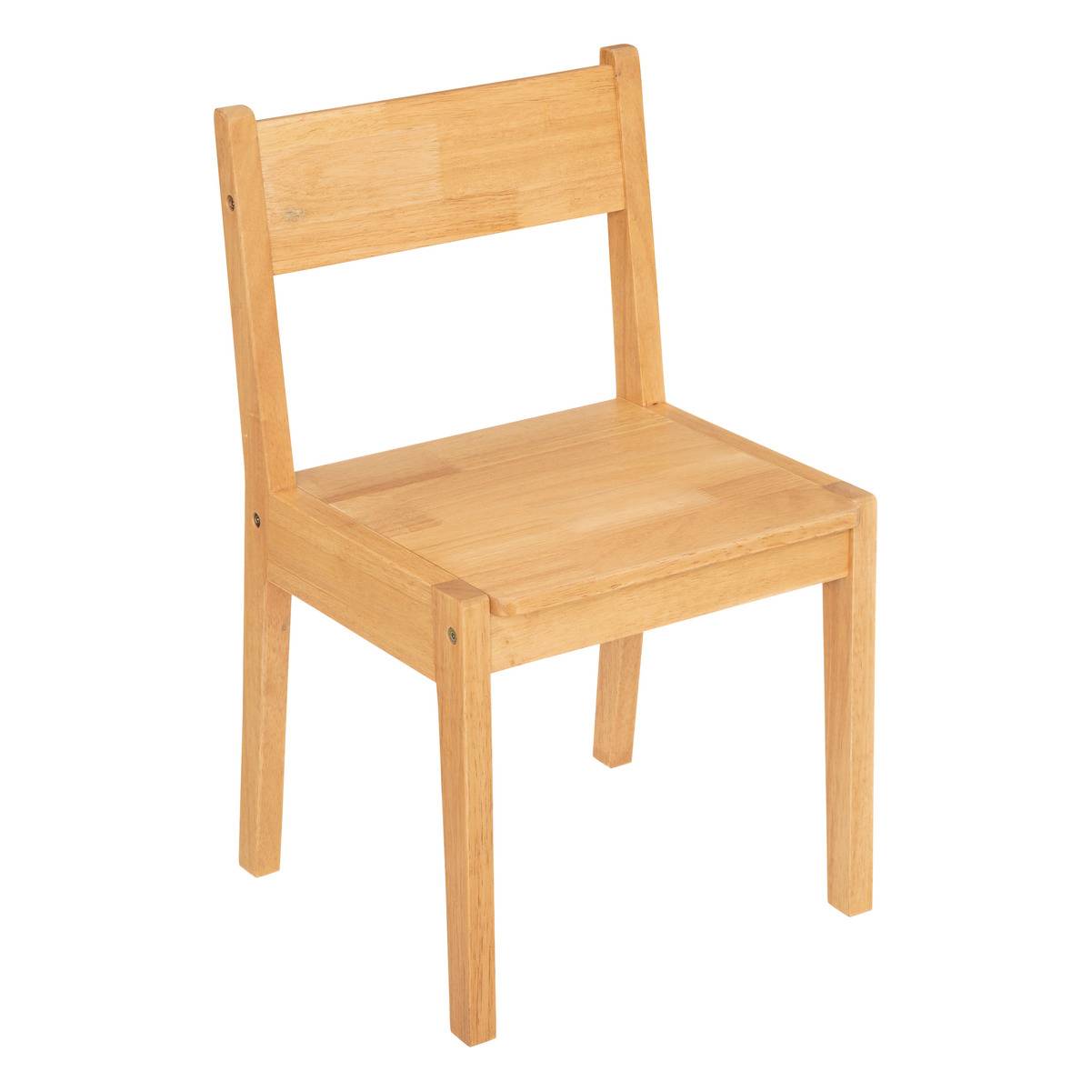 Chaise enfant en bois d’hévéa ROBIN marron, ATMOSPHERA FOR KIDS