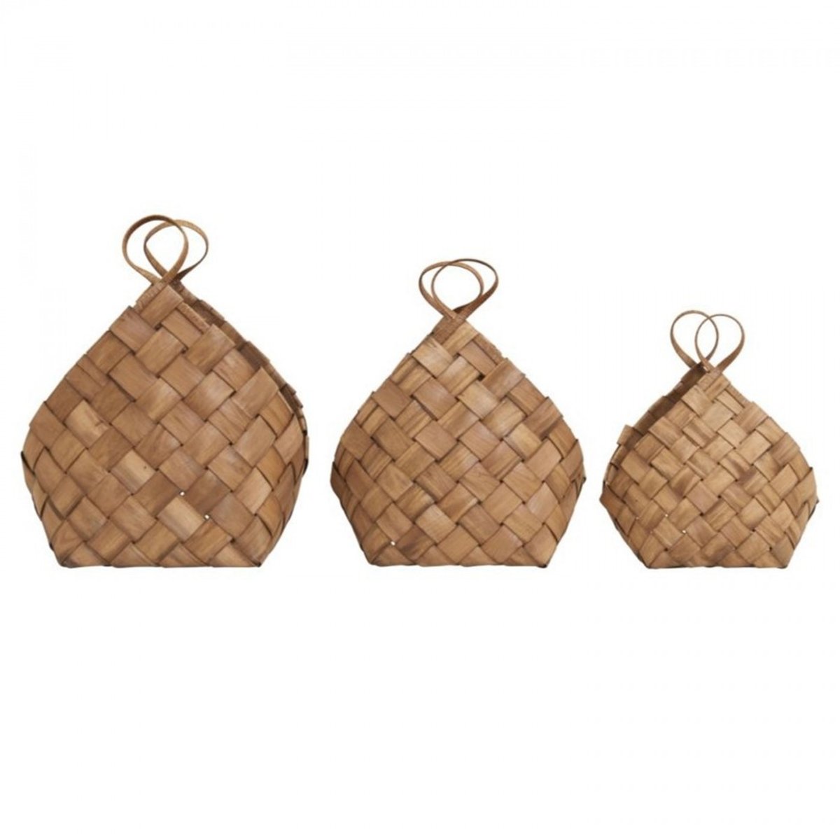 Panier Conical lot de 3 marron, HOUSE DOCTOR