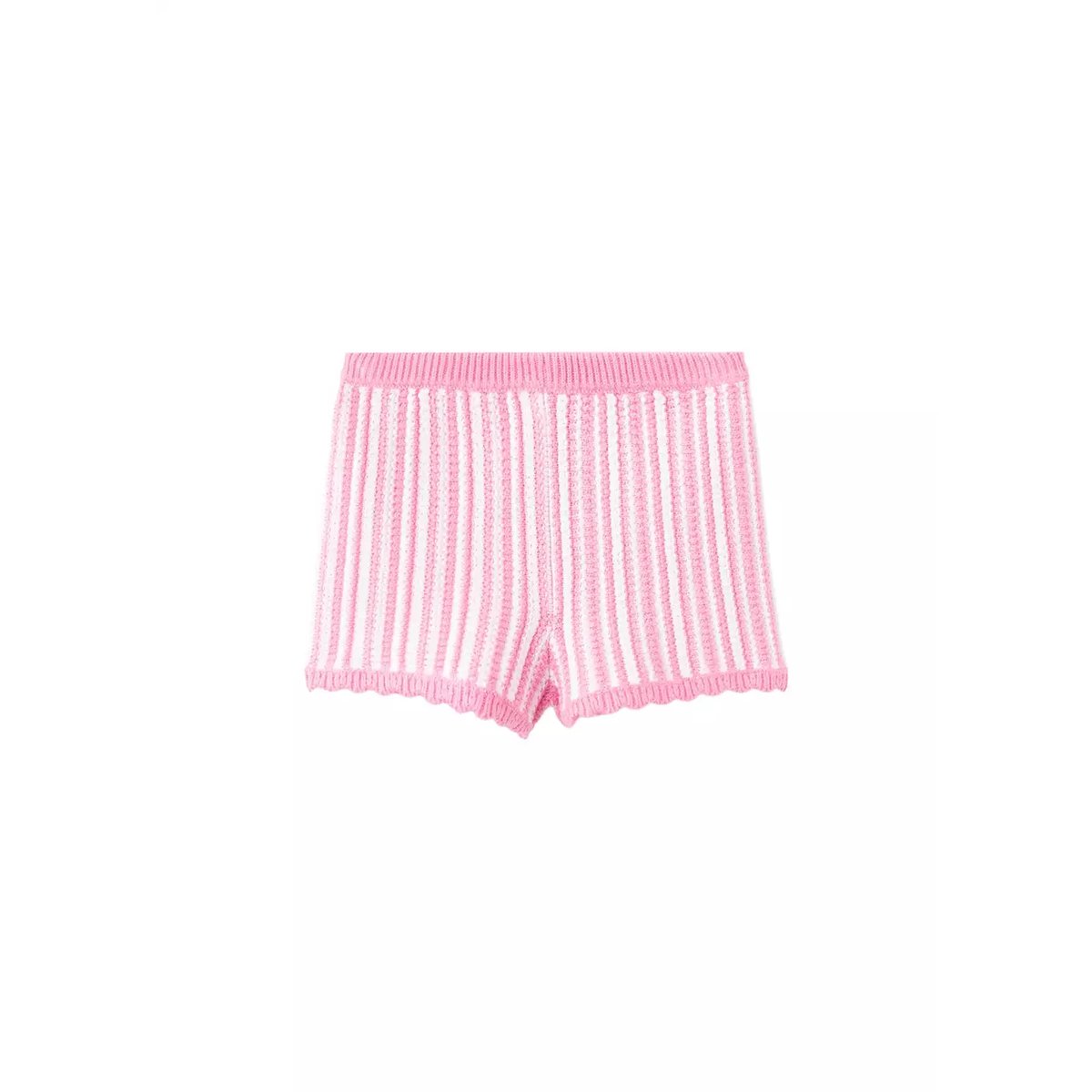 Short en crochet à rayures rose, MANGO BABY