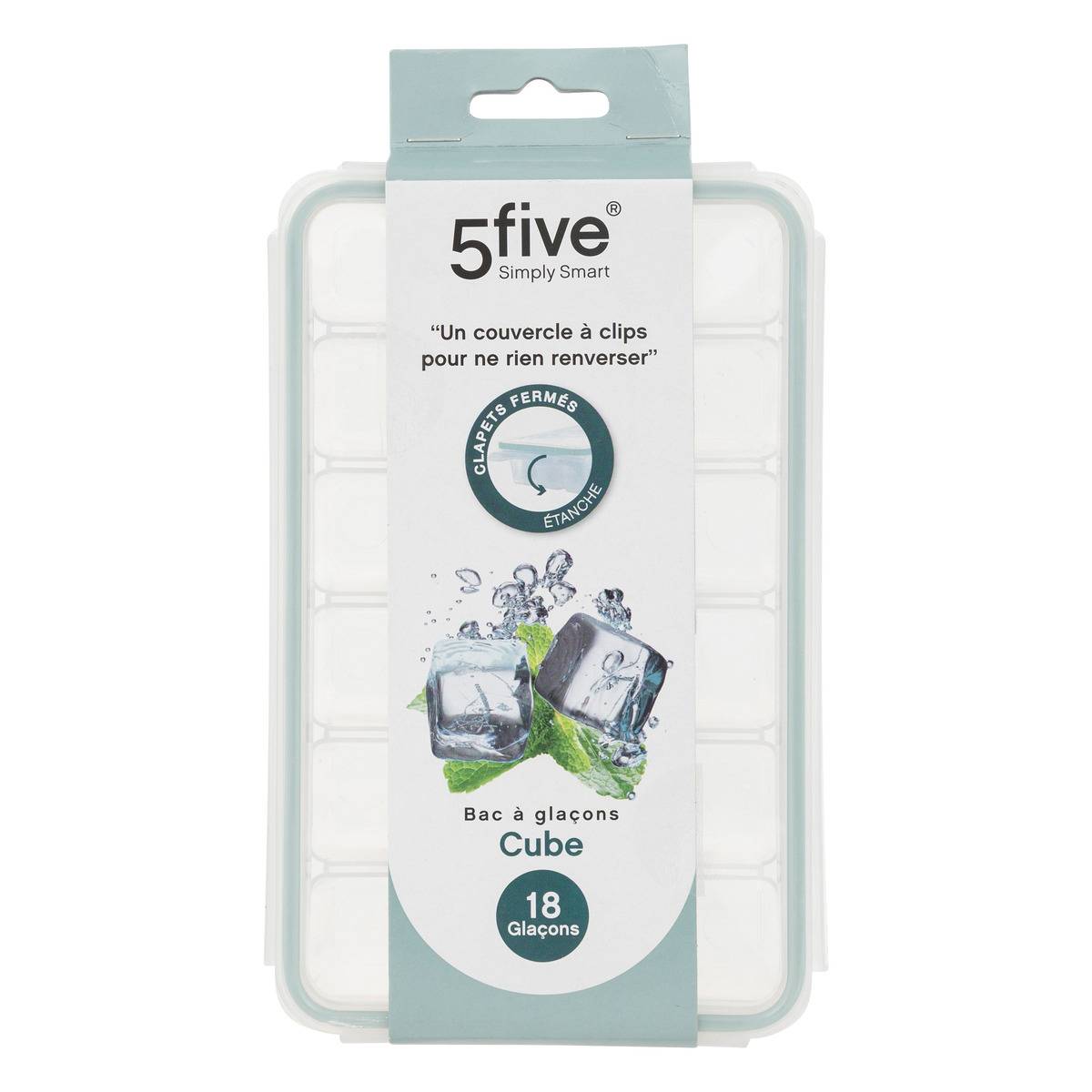 Bac à glaçons avec couvercle blue, 5FIVE SIMPLY SMART