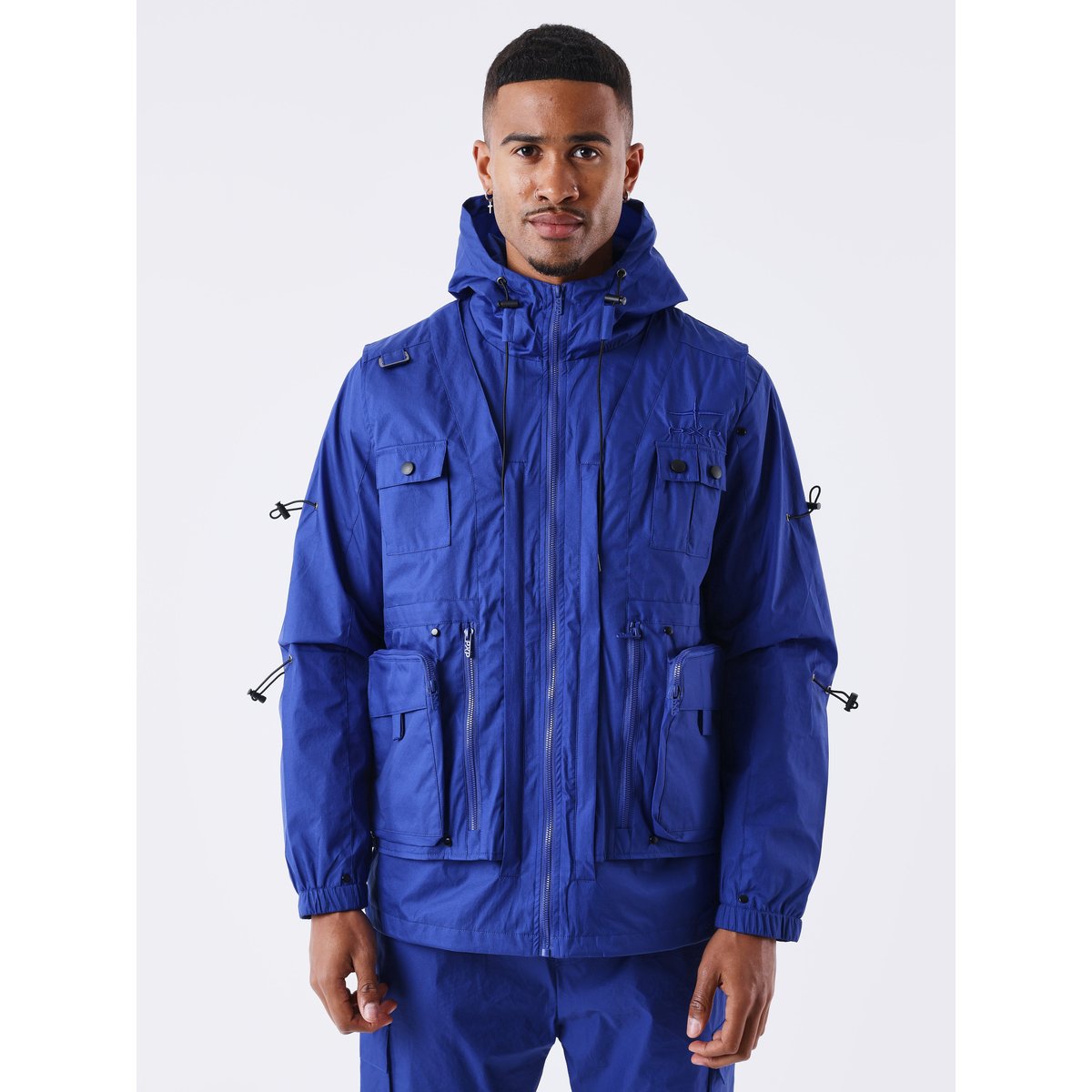 Veste technique 3 en 1 collaboration Kalash bleu électrique 2, PROJECT X