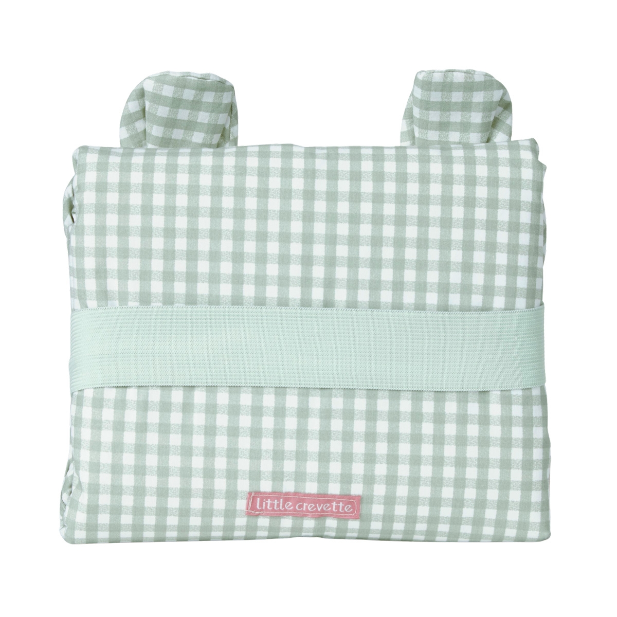 Tapis à langer de voyage coton bio OLIVE vert, LITTLE CREVETTE