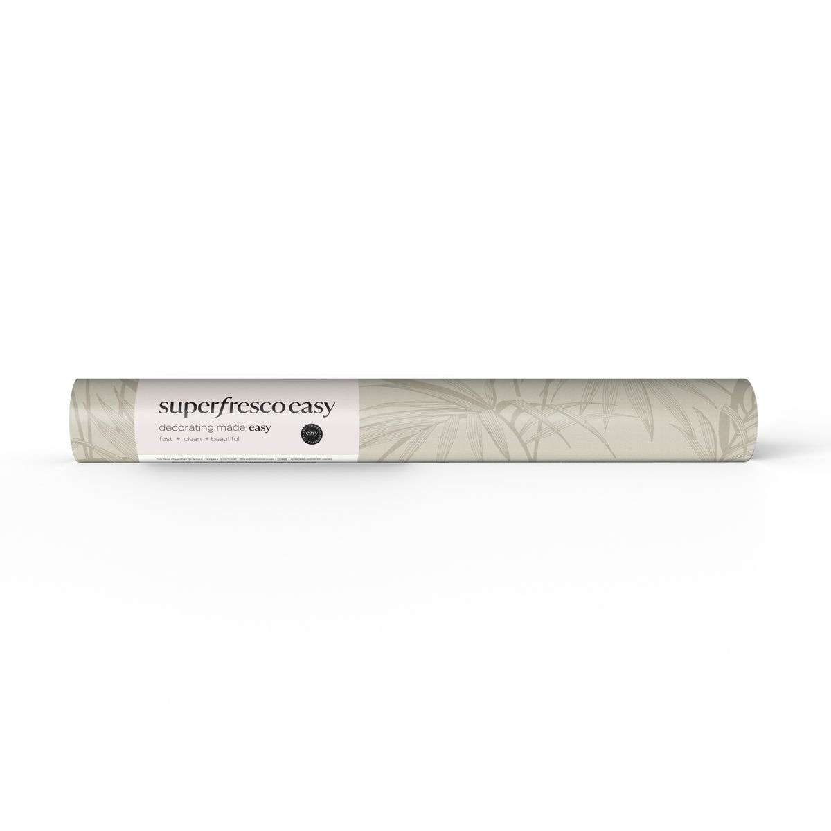 Papier peint litho palmier botanique beige, gris, BOUTIQUE