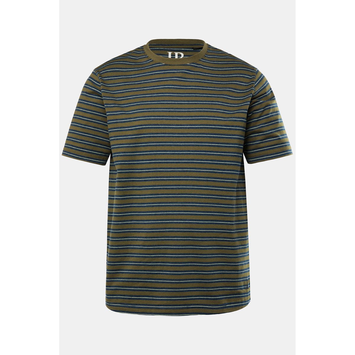 T-shirt à rayures. Manches courtes olive foncé, JP1880