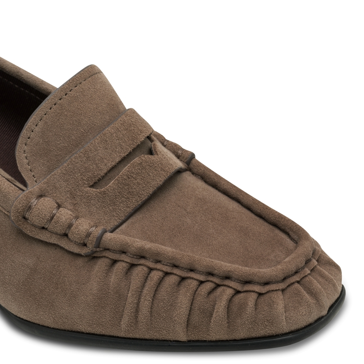 Trotteur en cuir marron taupe, TAMARIS