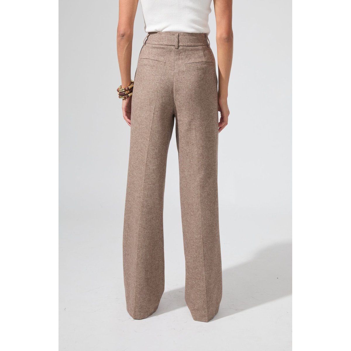 Pantalon droit ample RODRIGUE taupe, BENOA