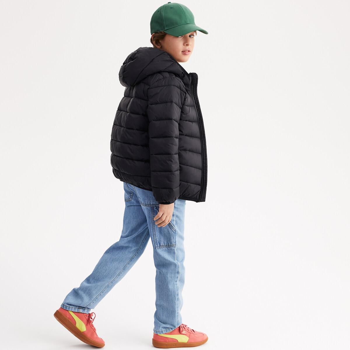 Doudoune légère à capuche  noir, LA REDOUTE COLLECTIONS