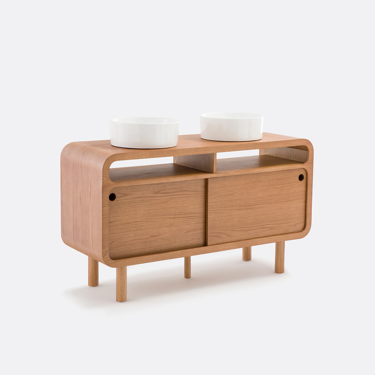Mobile lavabo doppio vintage, PALMO quercia, LA REDOUTE INTERIEURS