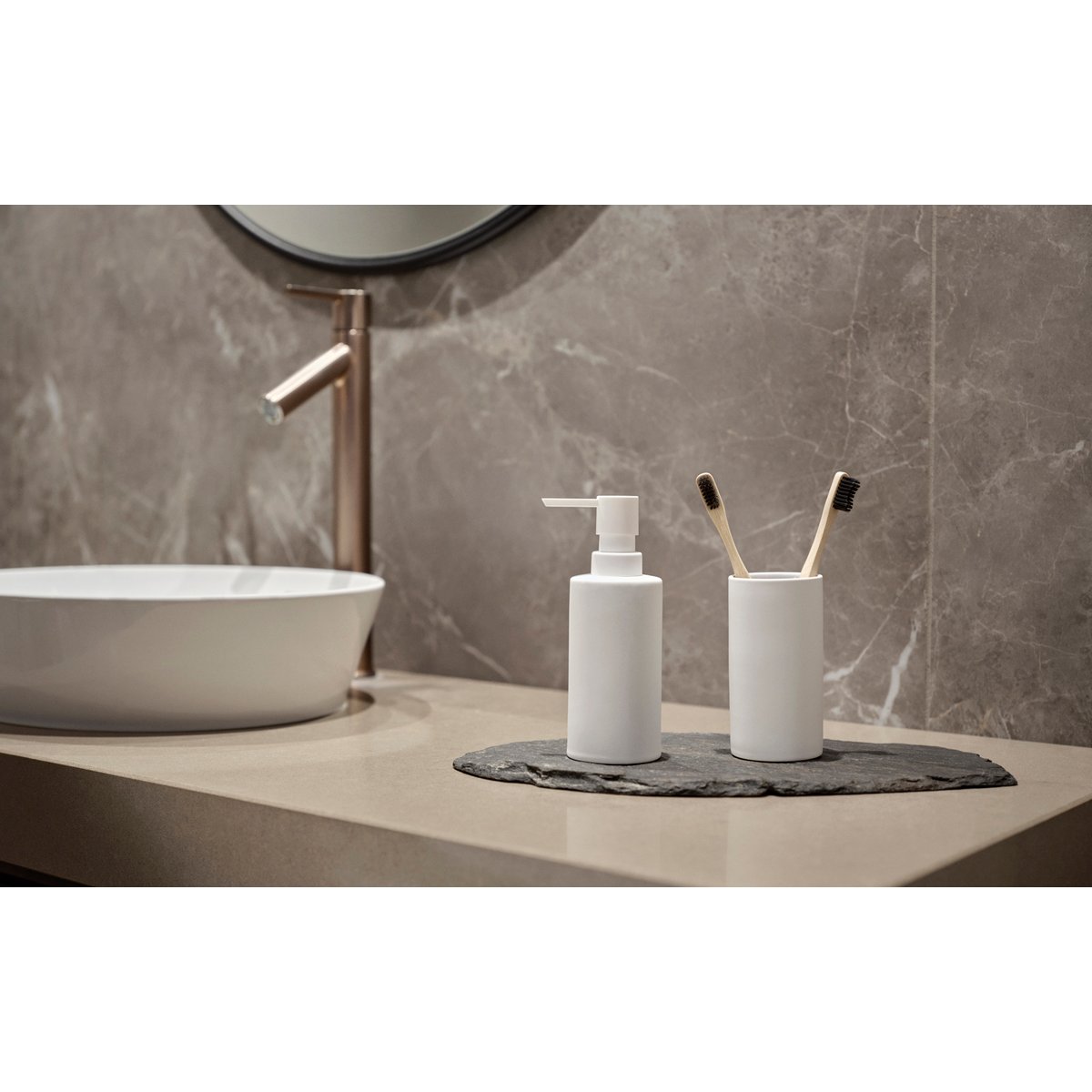 Gobelet pour brosse à dents SOLO blanc, ZONE DENMARK