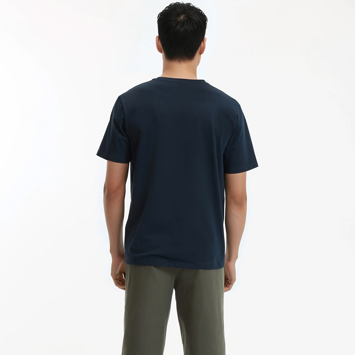 Chilli Pepper Embroidery Regular Fit T-Shirt navy blue, LA REDOUTE COLLECTIONS