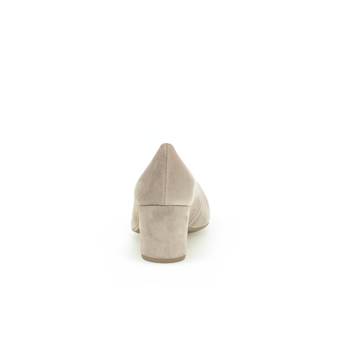 Escarpins en cuir à talon bloc recouvert beige, GABOR