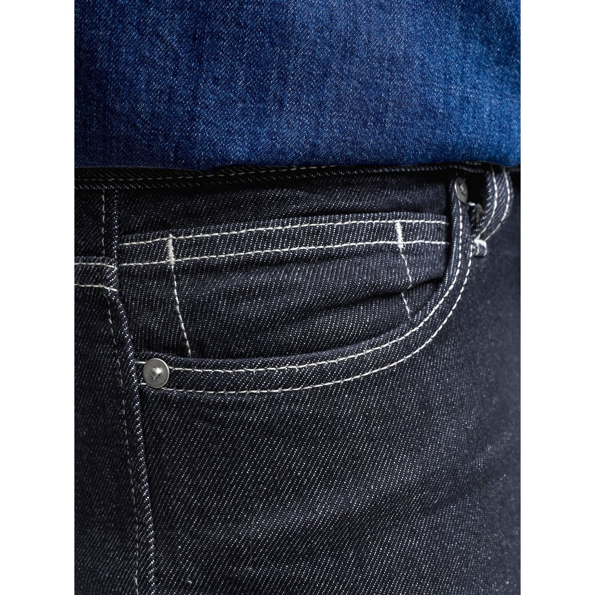 Jean À Coupe Ample dark blue denim, JACK & JONES
