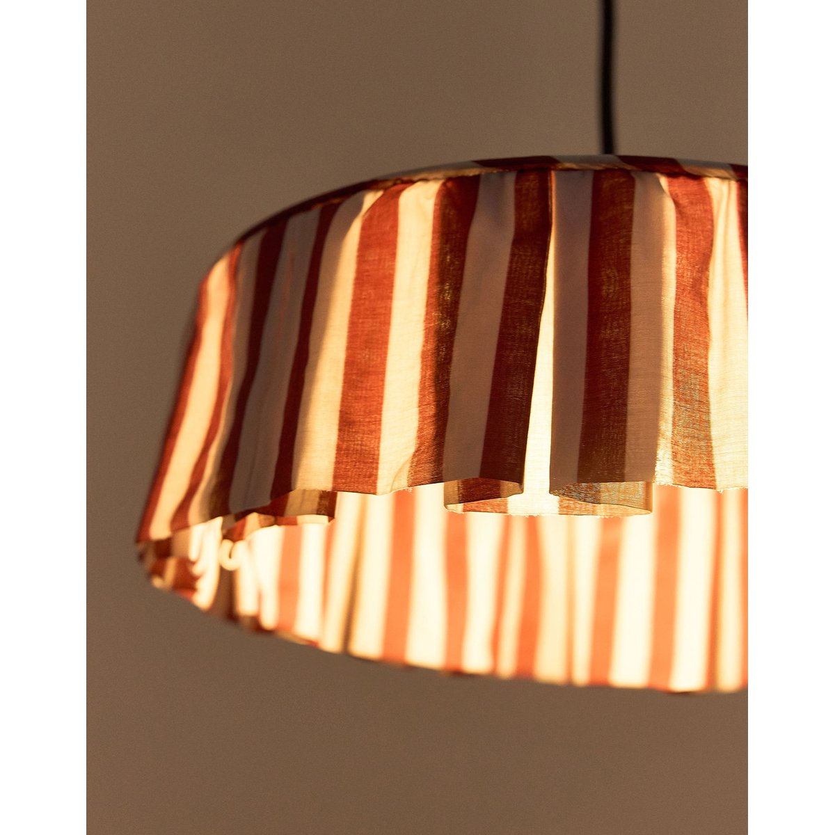 Abat-jour pour suspension VIBES maroon stripes, NOBODINOZ
