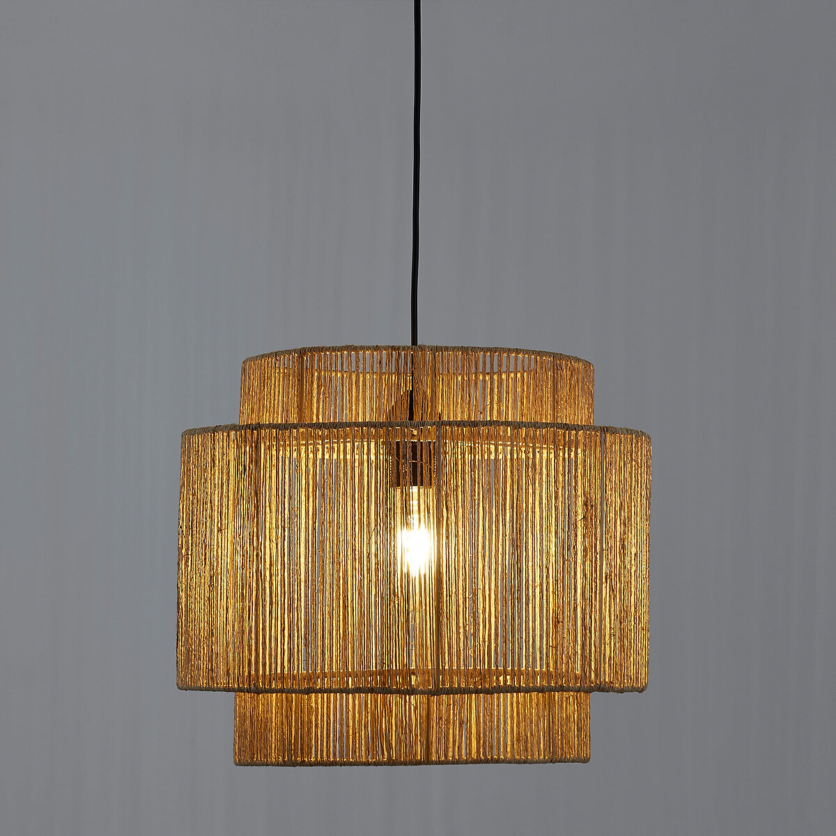 Dubbele hanglamp, Ø40 cm, Yaku naturel, LA REDOUTE INTERIEURS