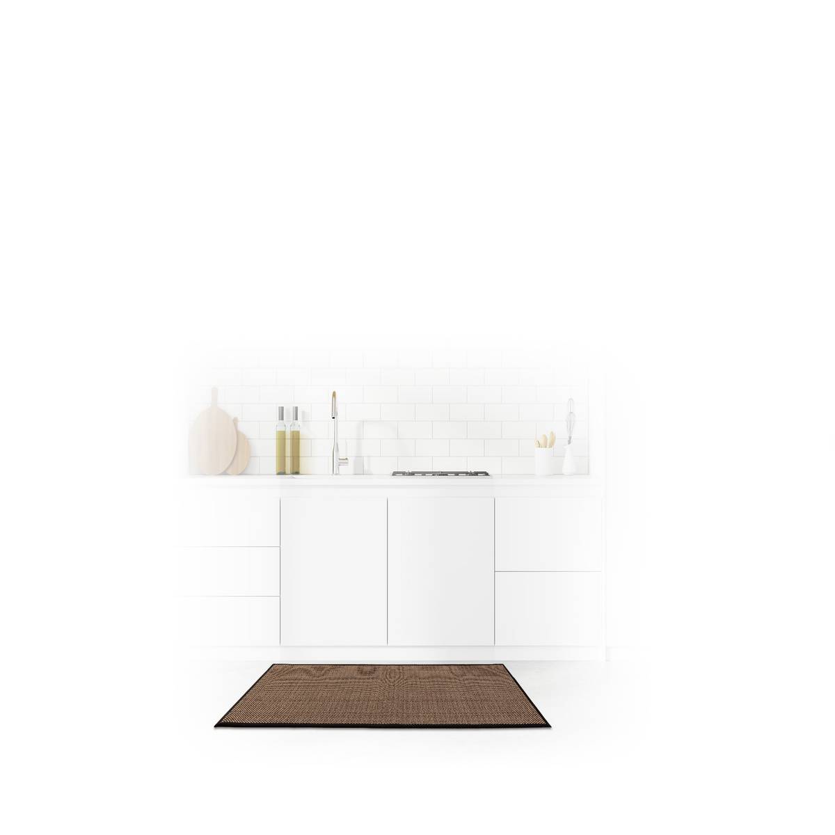 Tapis anti-dérapant tissu chiné 45x120cm gris, 5FIVE SIMPLY SMART