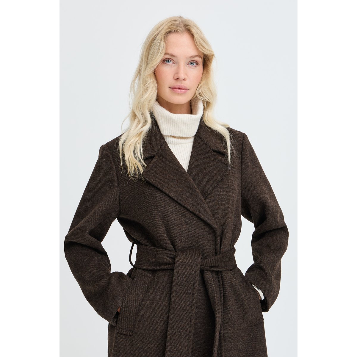 Manteau marron java melange, B.YOUNG