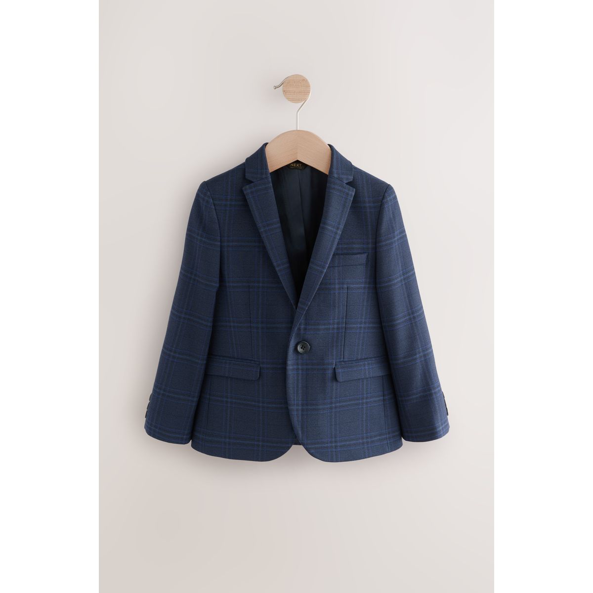 Costume skinny aux carreaux bleu/bleu marine, NEXT