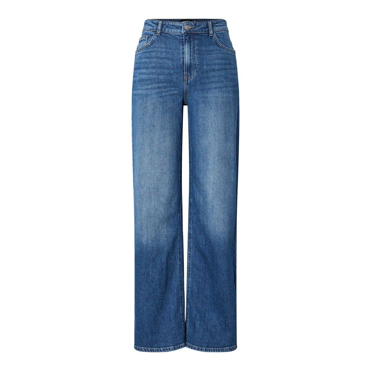 Jean À Coupe Ample medium blue denim, PIECES