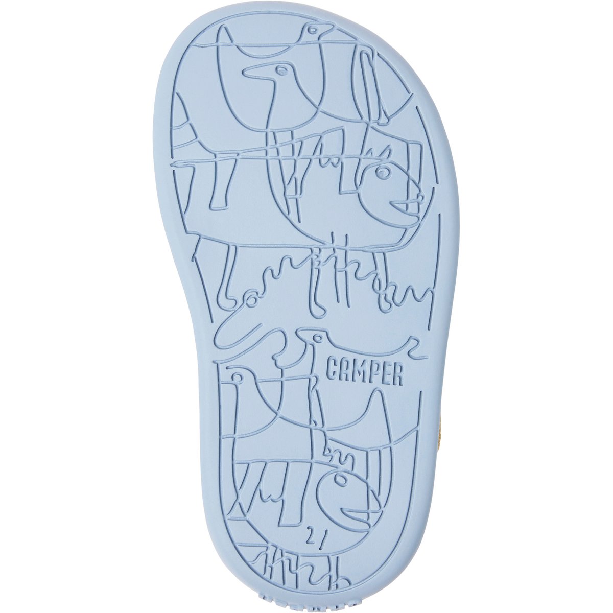 Sandales Bicho cuir jaune / blanc, CAMPER