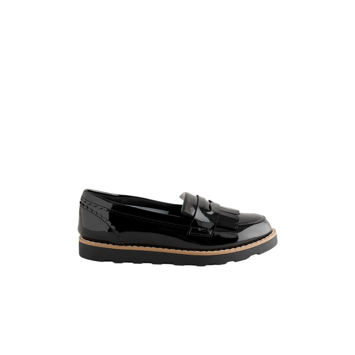 Mocassins d’école à franges noir, NEXT