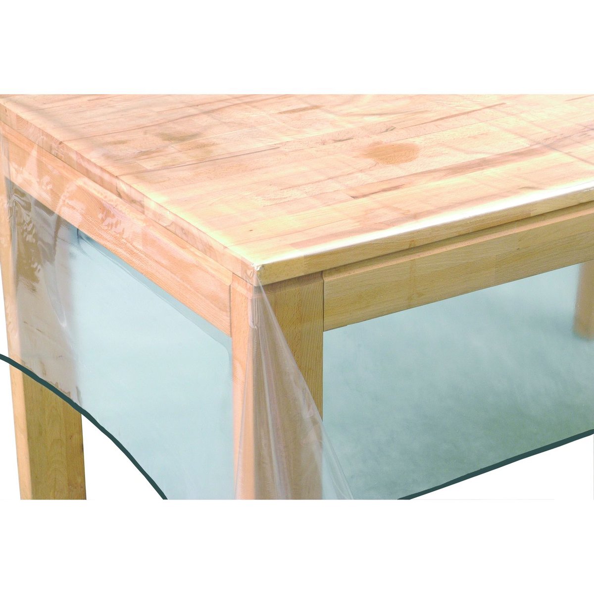 Nappe en toile cirée rectangulaire petit format CRISTAL transparent, TOILINUX