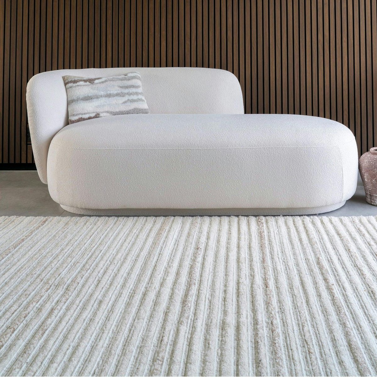 Tapis confort en laine FEZ tufté ivoire, PIER IMPORT
