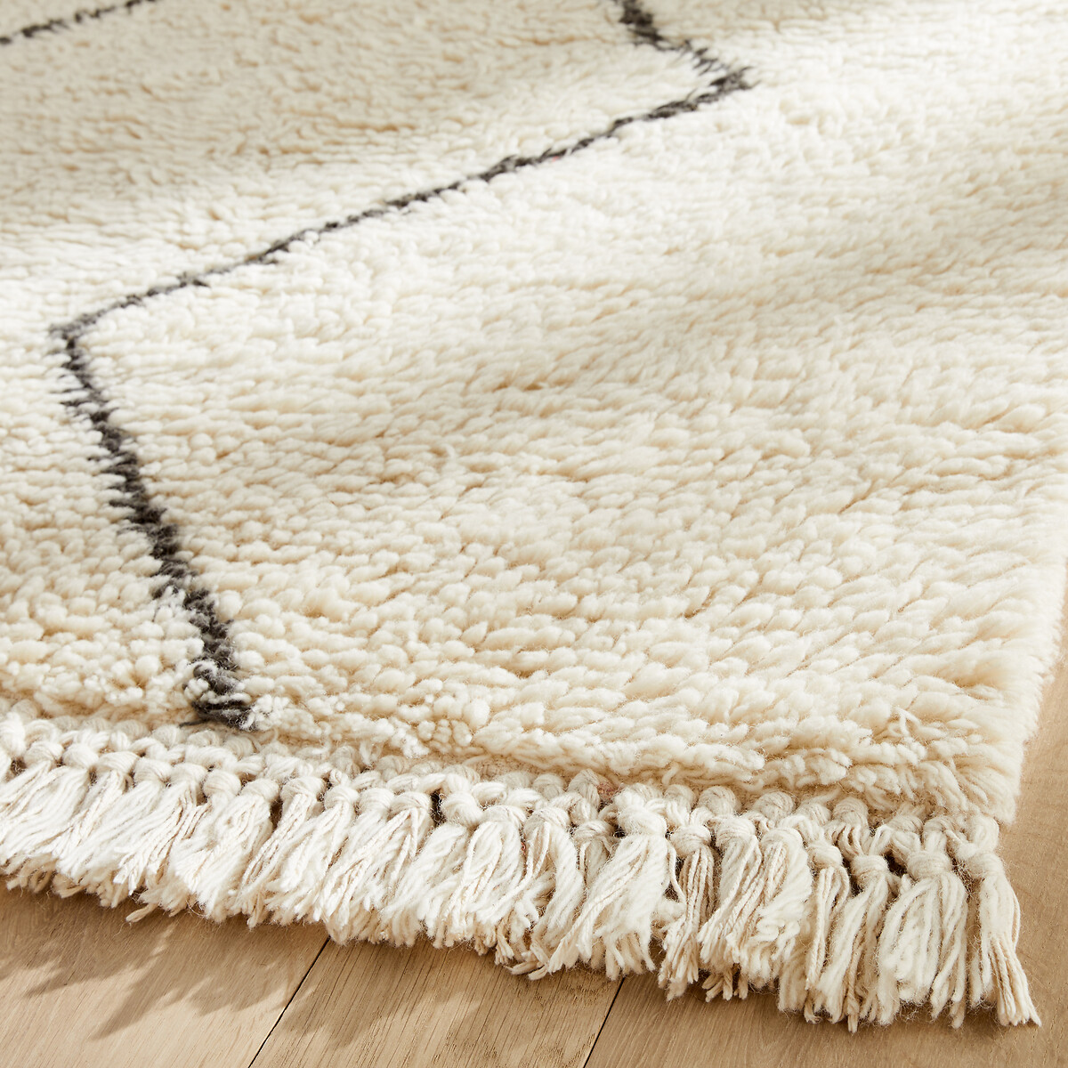 Tapis style berbère en laine, Nyborg ecru/gris éléphant, AM.PM