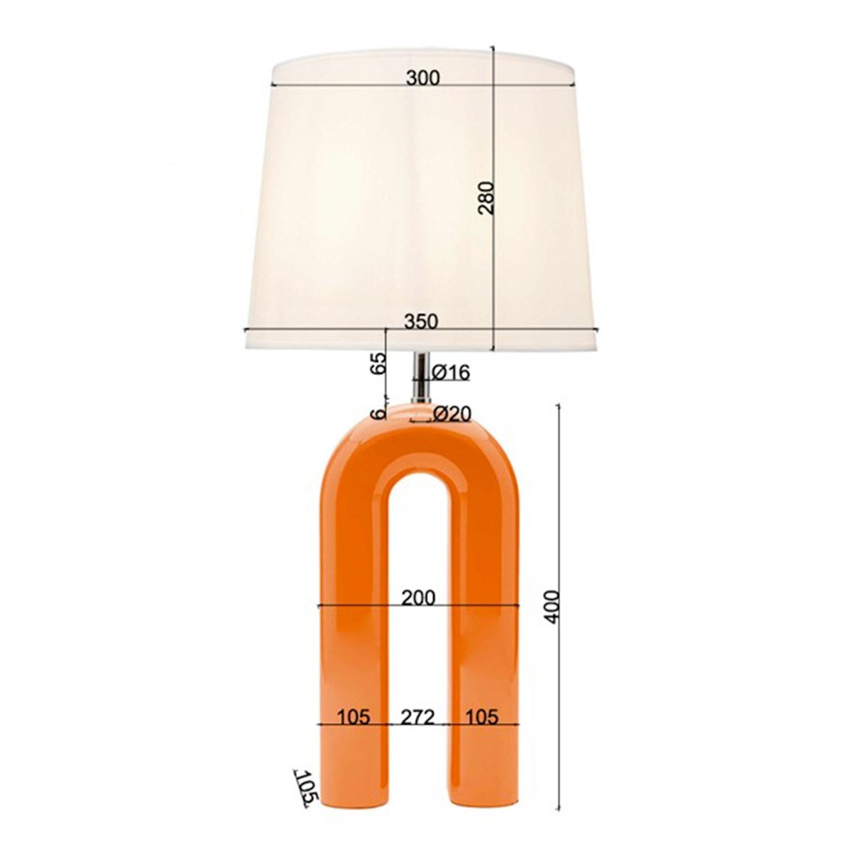 Lampe en polyrésine, ELIANO orange, KARE DESIGN