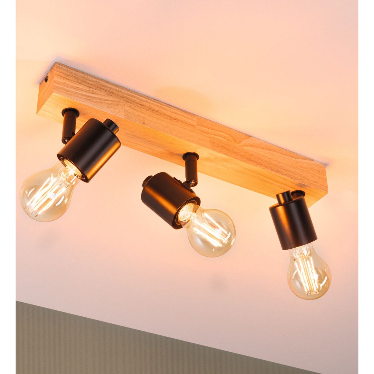Spot 3 flammes 3 x 20w noir, PAULMANN