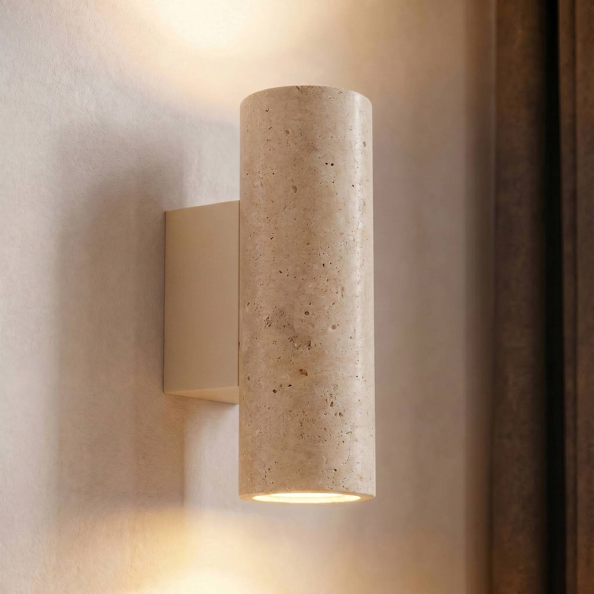 Applique en pierre scandinave, Tavira beige, LUCANDE