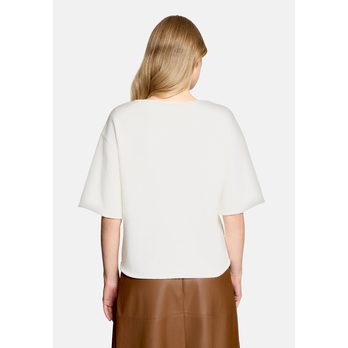 Pull-over en maille manches courtes blanc, BETTY BARCLAY