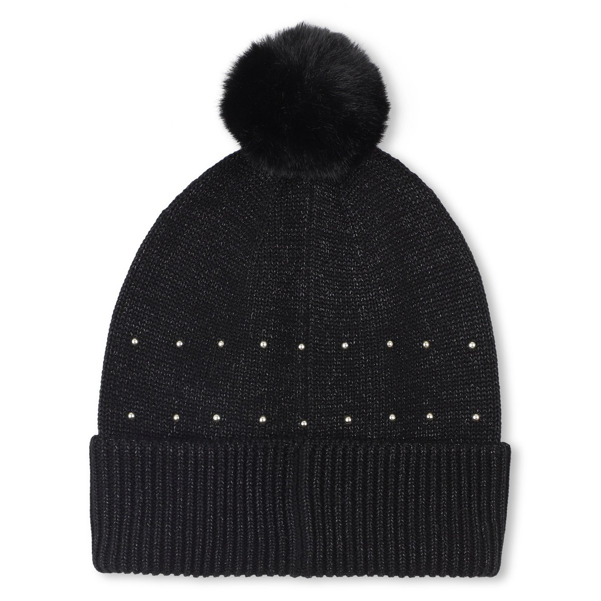 Bonnet tricot avec pompon black, MICHAEL KORS