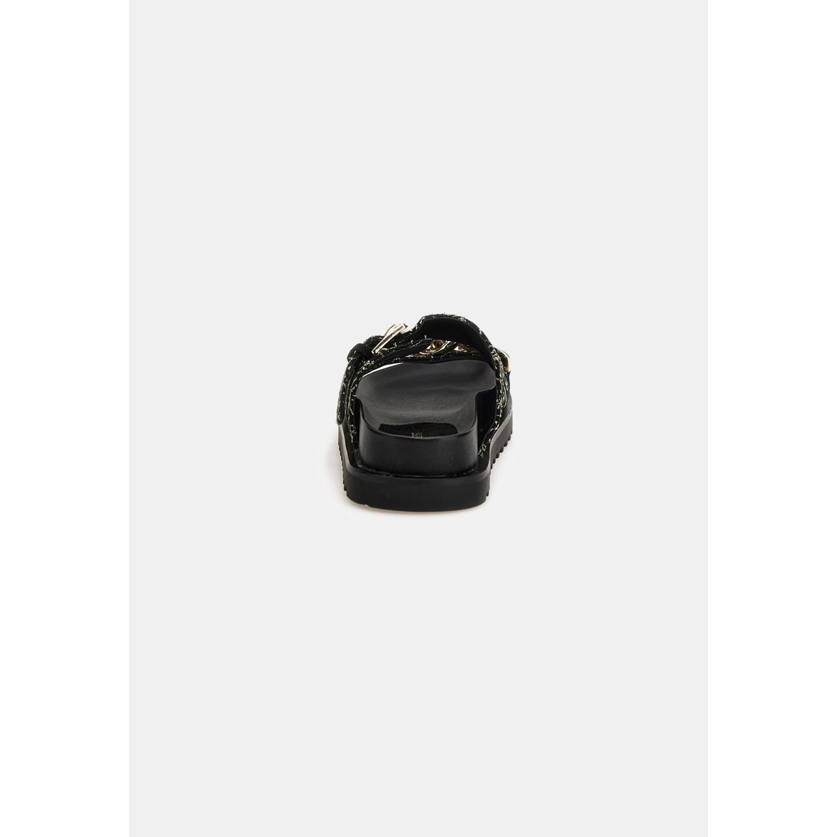 Claquettes Fatema Logo 4G noir multi, GUESS
