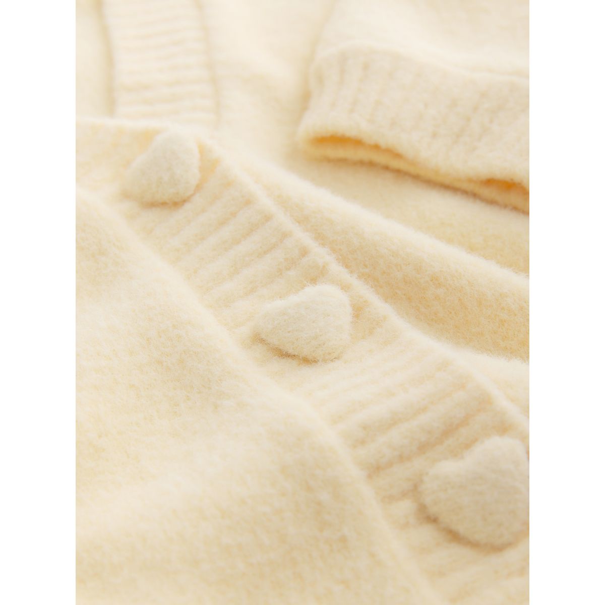Cardigan à boutons cœurs et manches courtes jaune, NEXT