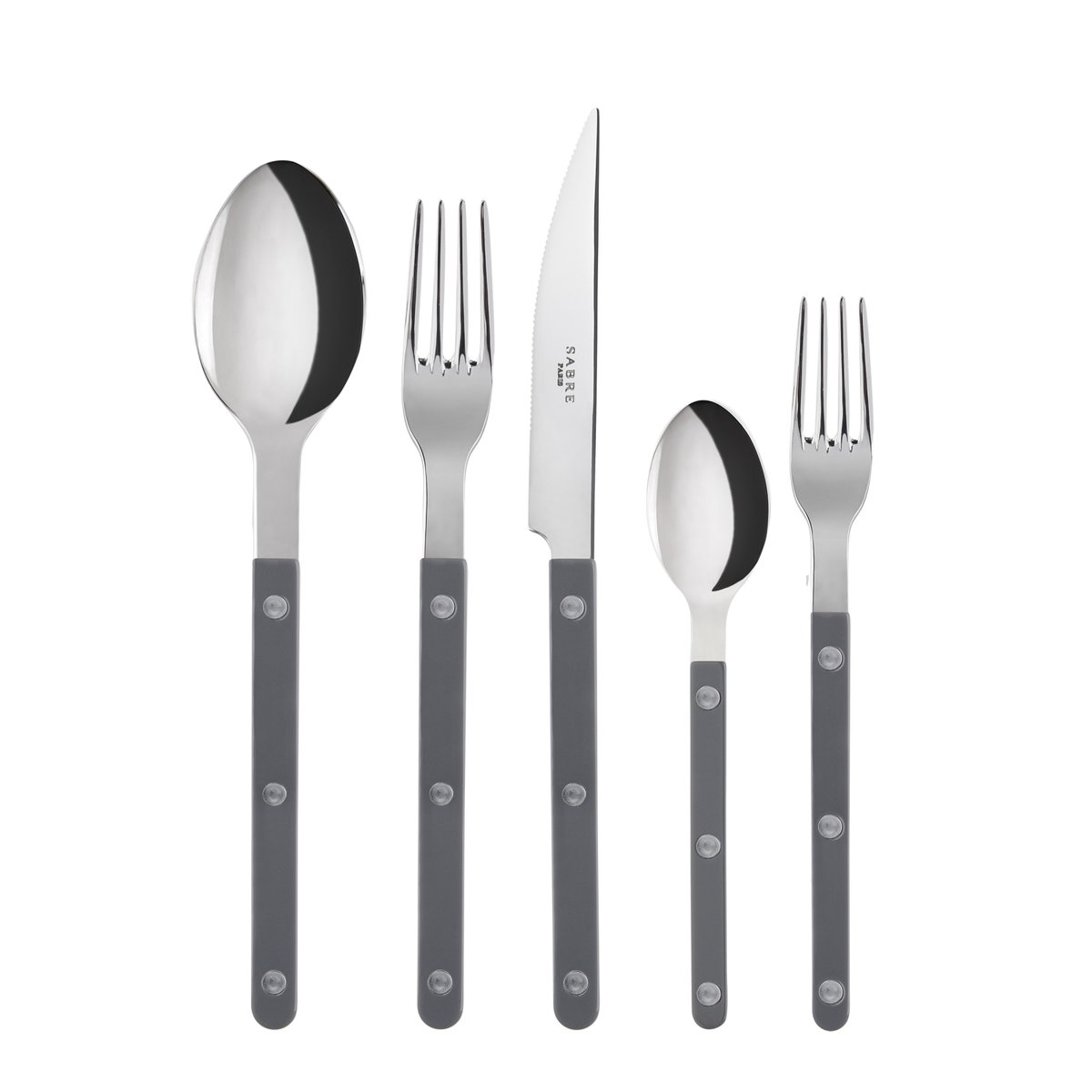 Set de 5 couverts de table, Bistrot anthracite, SABRE