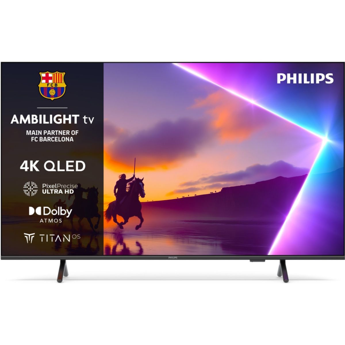 TV QLED 43PUS8550 (2025) 43" (108 cm) 4K - Ambilight, Smart TV noir, PHILIPS