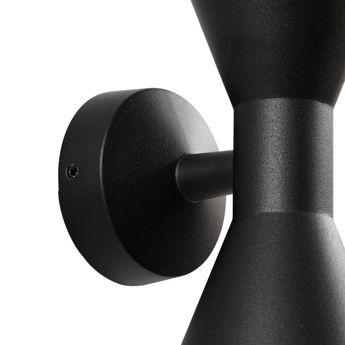 Applique extérieure en aluminium moderne noir, LUCANDE