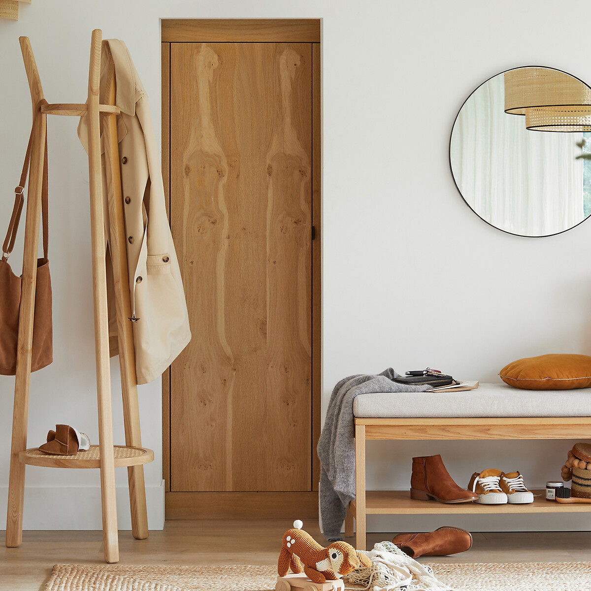 Porte-manteau en frêne, Buisseau naturel, LA REDOUTE INTERIEURS