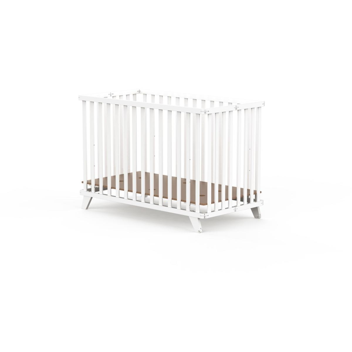 Lit d'enfant Mayla brun bois naturel blanc, GEUTHER