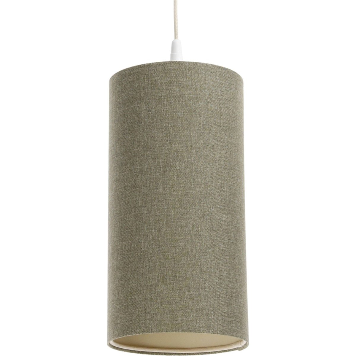 Suspension en lin rond Boho Elegant lin naturel et rotin clair, BPS KONCEPT