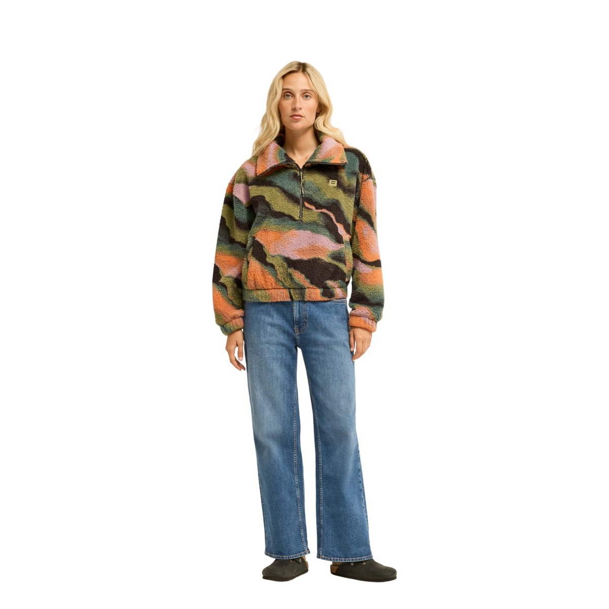 Polaire demi-zip BARRA noir black pebble, BILLABONG