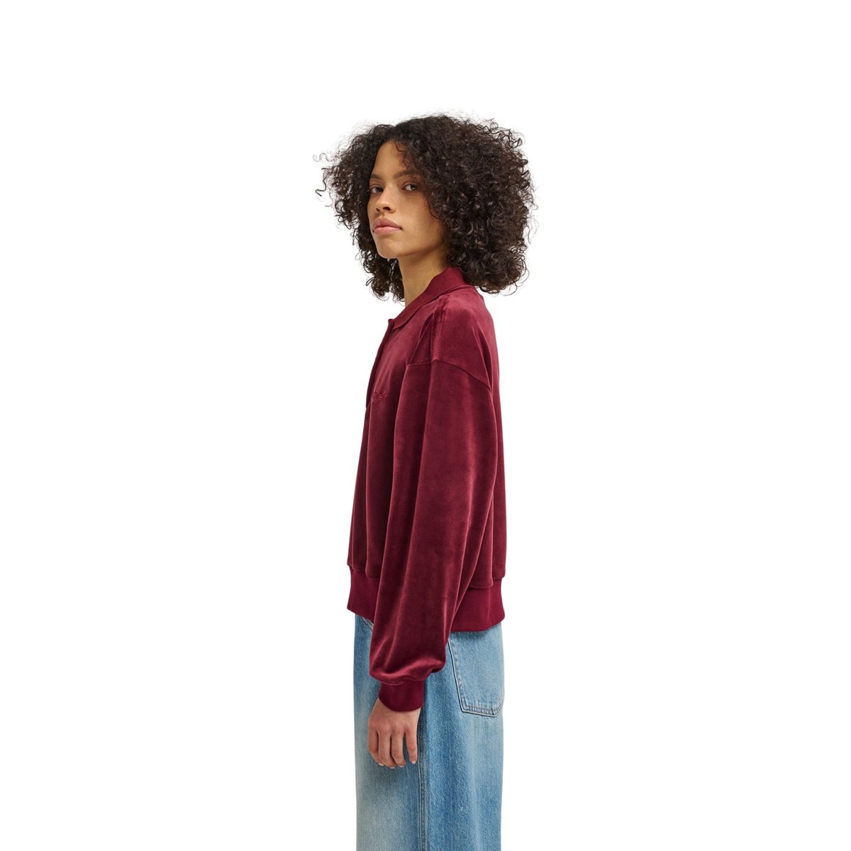 Polo en velours LOWCASE rouge zinfandel, ELEMENT