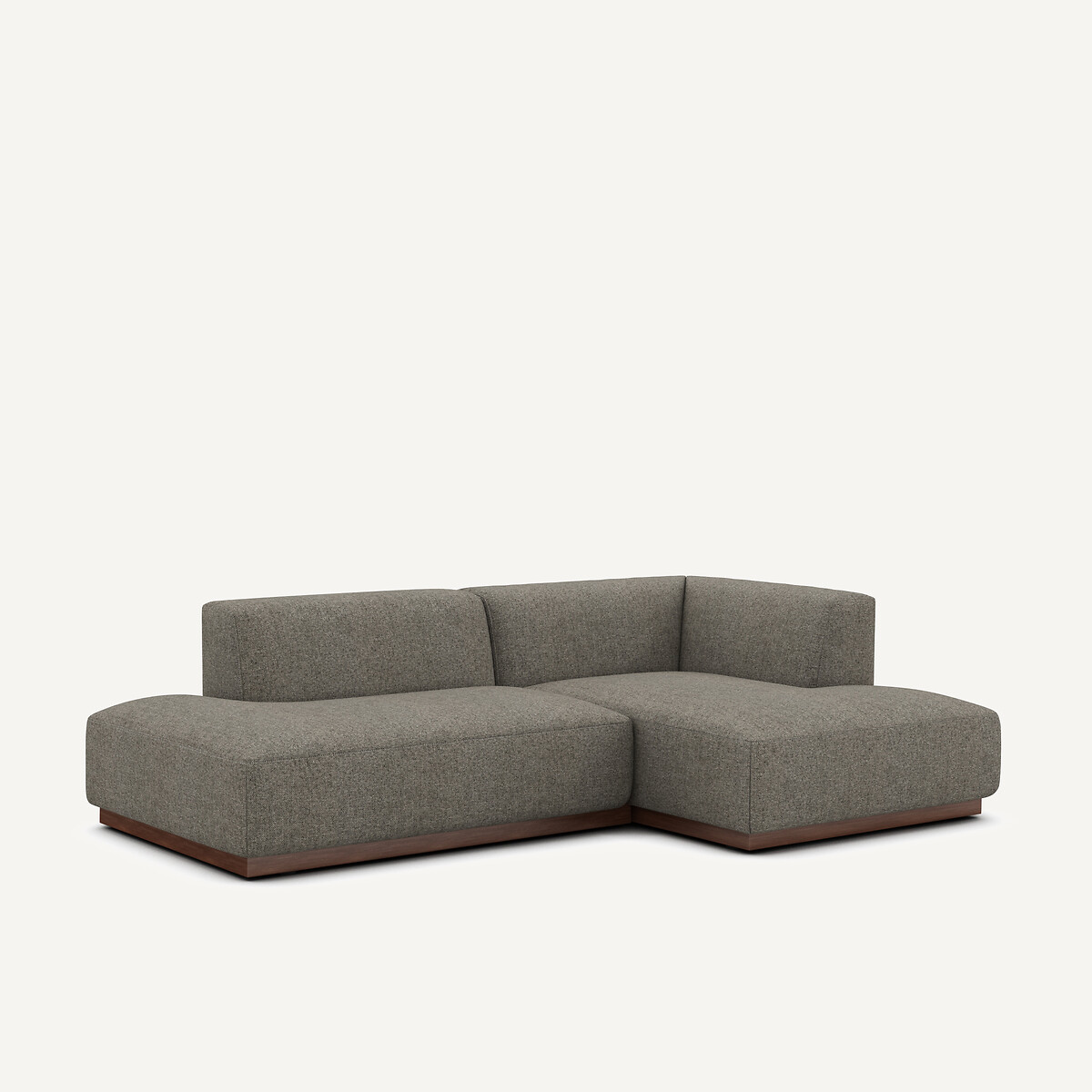 Sofá esquinero recto de tweed, JACOPO capuchino, AM.PM