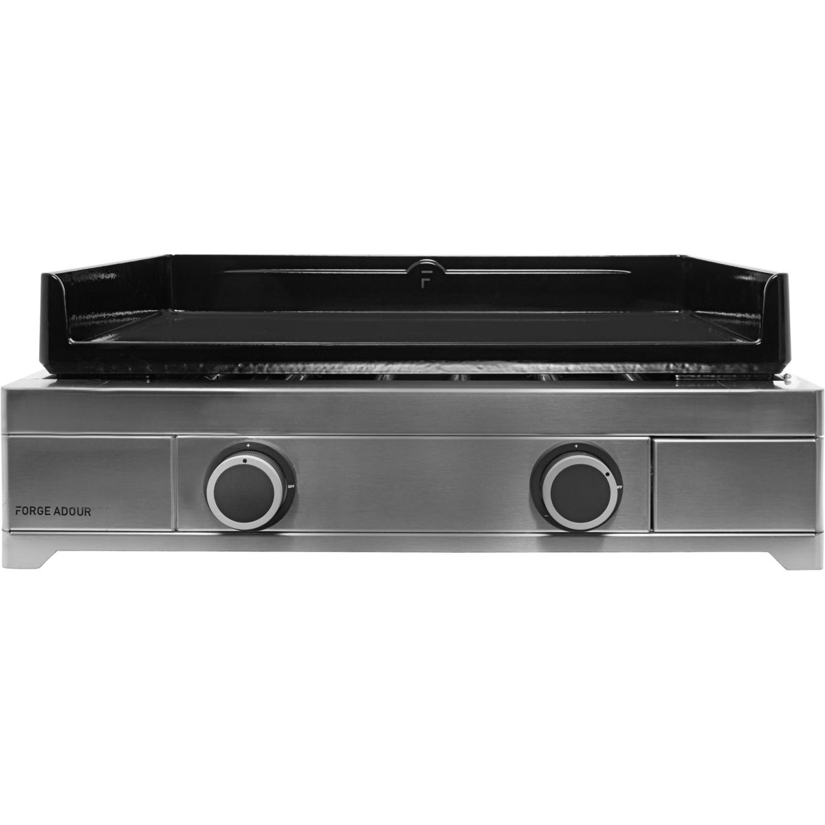 Plancha gaz Modern 60 Inox 2 brûleurs à poser, 60x42 cm gris, FORGE ADOUR