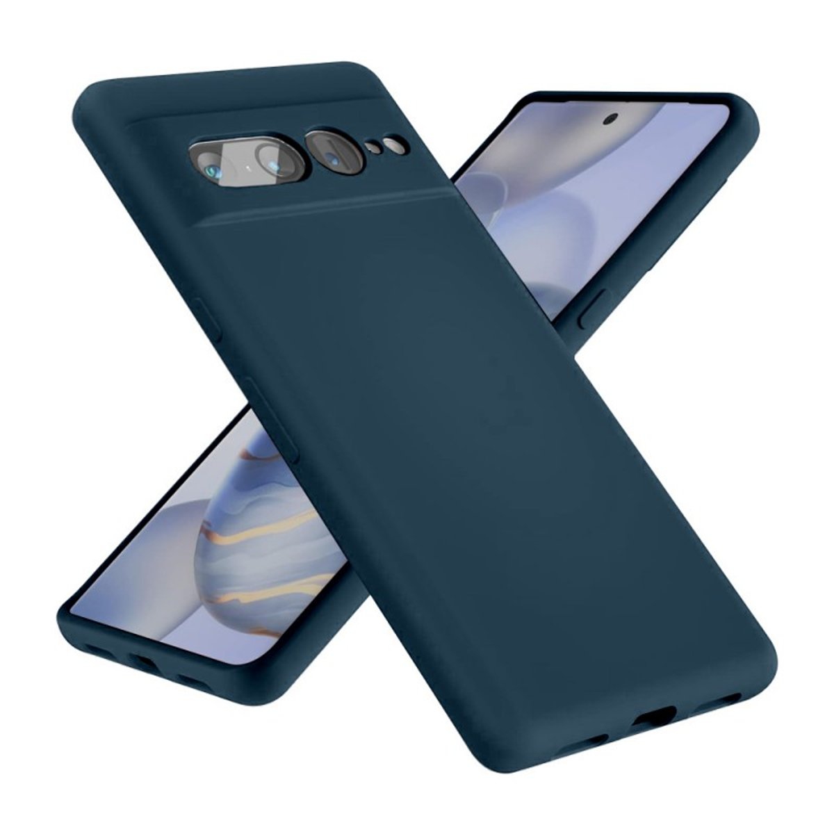 Coque Pixel 7 Pro antichoc + 2 vitres bleu, EVETANE