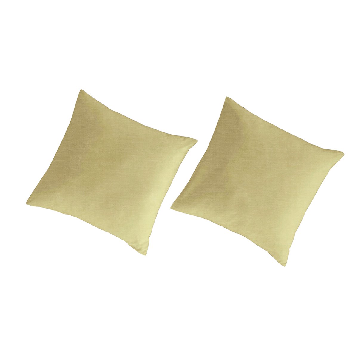 2 Taies d'oreiller lin/coton organic UNI jaune clair, NAF NAF HOME